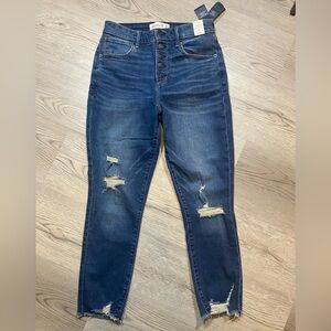 Abercrombie & Fitch Curve Love💓 high-rise super skinny ankle jeans 28 6s